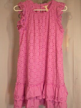 Matilda Jane "Shift into Spring" Eyelet Dress Size Small